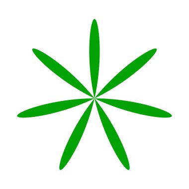 Yaprak, çiçek ve bitki silueti elementi