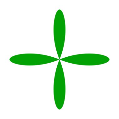 Yaprak, çiçek ve bitki silueti elementi