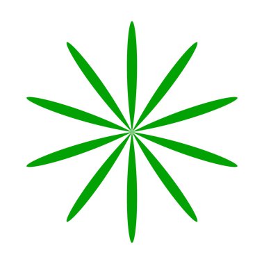 Yaprak, çiçek ve bitki silueti elementi