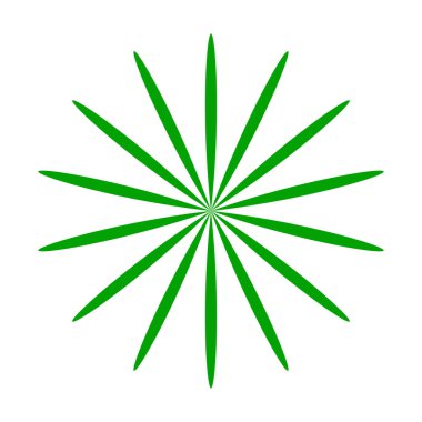 Yaprak, çiçek ve bitki silueti elementi