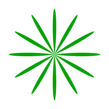 Yaprak, çiçek ve bitki silueti elementi