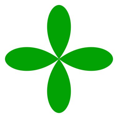 Yaprak, çiçek ve bitki silueti elementi