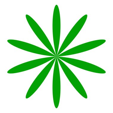 Yaprak, çiçek ve bitki silueti elementi