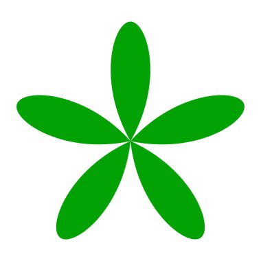 Yaprak, çiçek ve bitki silueti elementi