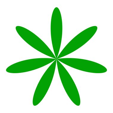 Yaprak, çiçek ve bitki silueti elementi