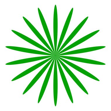 Yaprak, çiçek ve bitki silueti elementi