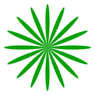 Yaprak, çiçek ve bitki silueti elementi