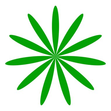 Yaprak, çiçek ve bitki silueti elementi