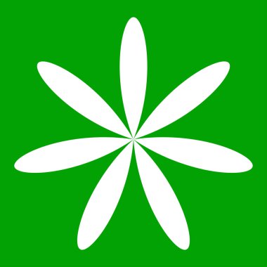 Yaprak, çiçek ve bitki silueti elementi