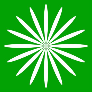 Yaprak, çiçek ve bitki silueti elementi