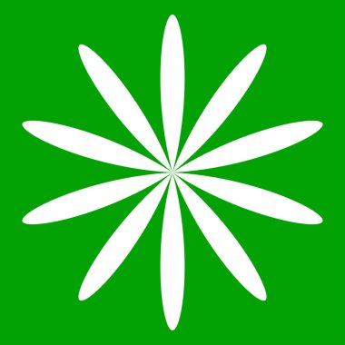 Yaprak, çiçek ve bitki silueti elementi