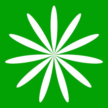 Yaprak, çiçek ve bitki silueti elementi