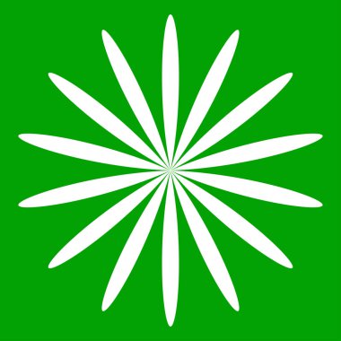 Yaprak, çiçek ve bitki silueti elementi