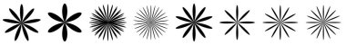 Leaf, flower and plant silhouette element. Stock vector illustration, clip-art graphics