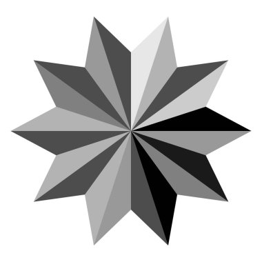 Yıldız patlaması, güneş patlaması yıldız şekli vektör elementi 