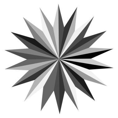 Yıldız patlaması, güneş patlaması yıldız şekli vektör elementi 