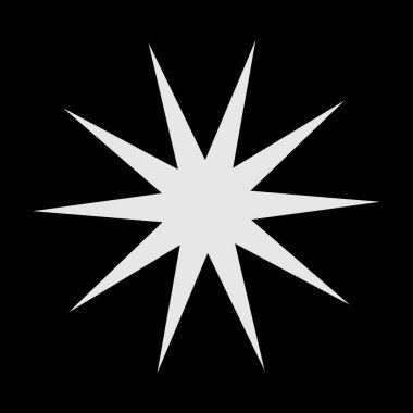 Yıldız patlaması, güneş patlaması yıldız şekli vektör elementi 