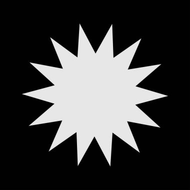 Yıldız patlaması, güneş patlaması yıldız şekli vektör elementi 