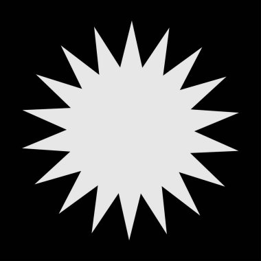 Yıldız patlaması, güneş patlaması yıldız şekli vektör elementi 