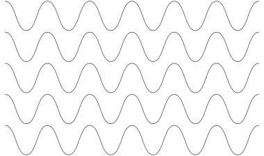 Wavy, zig-zag, criss-cross lines. Waving stripes
