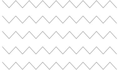 Dalgalı, zig-zag, çapraz çizgiler. Dalgalanan çizgiler