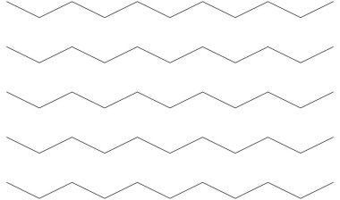 Dalgalı, zig-zag, çapraz çizgiler. Dalgalanan çizgiler