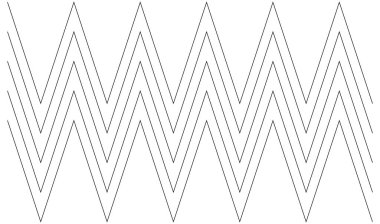 Dalgalı, zig-zag, çapraz çizgiler. Dalgalanan çizgiler