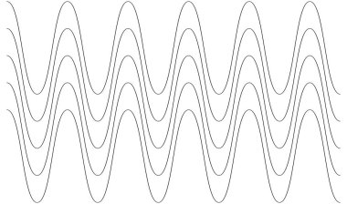 Dalgalı, zig-zag, çapraz çizgiler. Dalgalanan çizgiler