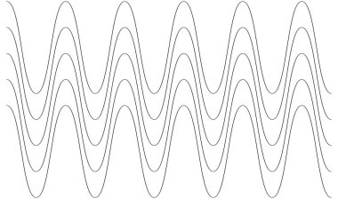 Dalgalı, zig-zag, çapraz çizgiler. Dalgalanan çizgiler