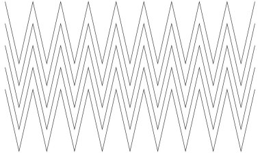 Dalgalı, zig-zag, çapraz çizgiler. Dalgalanan çizgiler