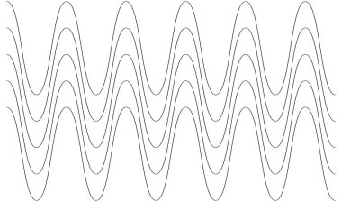Dalgalı, zig-zag, çapraz çizgiler. Dalgalanan çizgiler