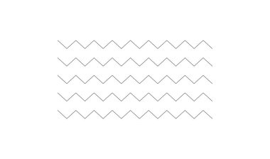 Dalgalı, zig-zag, çapraz çizgiler. Dalgalanan çizgiler