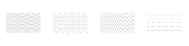 Dalgalı, zig-zag, çapraz çizgiler. Dalgalanan çizgiler. Stock vektör illüstrasyonu, klip- art grafikleri