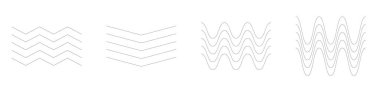 Dalgalı, zig-zag, çapraz çizgiler. Dalgalanan çizgiler. Stock vektör illüstrasyonu, klip- art grafikleri
