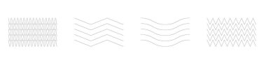 Dalgalı, zig-zag, çapraz çizgiler. Dalgalanan çizgiler. Stock vektör illüstrasyonu, klip- art grafikleri