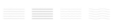 Dalgalı, zig-zag, çapraz çizgiler. Dalgalanan çizgiler. Stock vektör illüstrasyonu, klip- art grafikleri