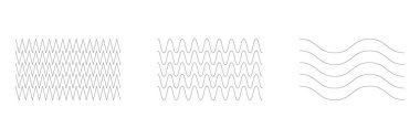 Dalgalı, zig-zag, çapraz çizgiler. Dalgalanan çizgiler. Stock vektör illüstrasyonu, klip- art grafikleri