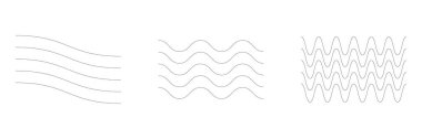 Dalgalı, zig-zag, çapraz çizgiler. Dalgalanan çizgiler. Stock vektör illüstrasyonu, klip- art grafikleri