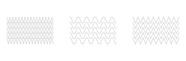 Dalgalı, zig-zag, çapraz çizgiler. Dalgalanan çizgiler. Stock vektör illüstrasyonu, klip- art grafikleri