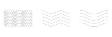 Dalgalı, zig-zag, çapraz çizgiler. Dalgalanan çizgiler. Stock vektör illüstrasyonu, klip- art grafikleri