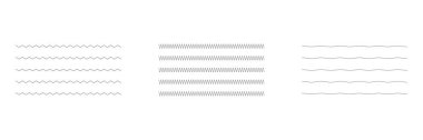 Dalgalı, zig-zag, çapraz çizgiler. Dalgalanan çizgiler. Stock vektör illüstrasyonu, klip- art grafikleri