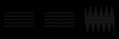 Dalgalı, zig-zag, çapraz çizgiler. Dalgalanan çizgiler. Stock vektör illüstrasyonu, klip- art grafikleri