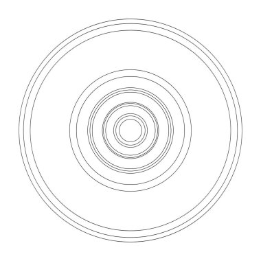Rastgele daireler soyut geometrik bileşim