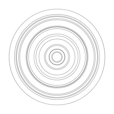 Rastgele daireler soyut geometrik bileşim