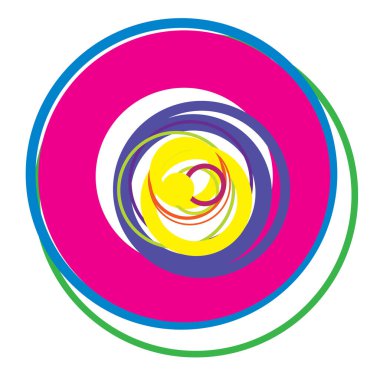 Rastgele daireler soyut geometrik bileşim