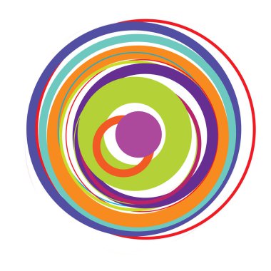 Rastgele daireler soyut geometrik bileşim