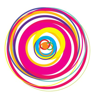 Rastgele daireler soyut geometrik bileşim