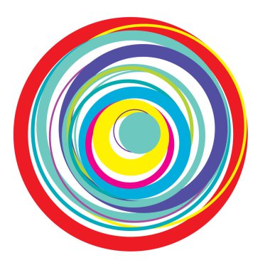 Rastgele daireler soyut geometrik bileşim