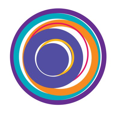 Rastgele daireler soyut geometrik bileşim