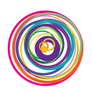 Rastgele daireler soyut geometrik bileşim